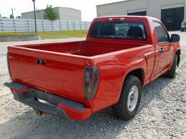 1GCCS148768256398 - 2006 CHEVROLET COLORADO RED photo 4