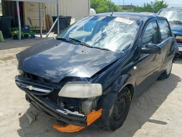 KL1TD66657B751505 - 2007 CHEVROLET AVEO BASE Қара фото 2