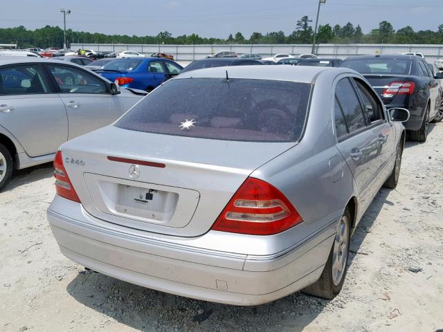 WDBRF61J82E003670 - 2002 MERCEDES-BENZ C 240 SILVER photo 4