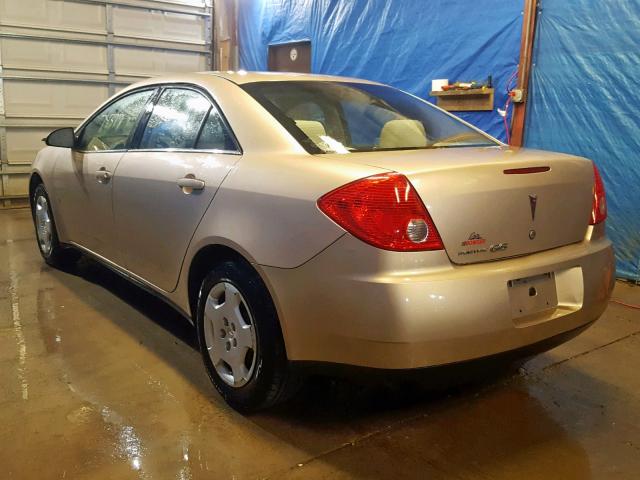 1G2ZF57B584124302 - 2008 PONTIAC G6 VALUE L BEIGE photo 3