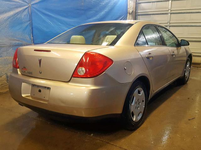 1G2ZF57B584124302 - 2008 PONTIAC G6 VALUE L BEIGE photo 4