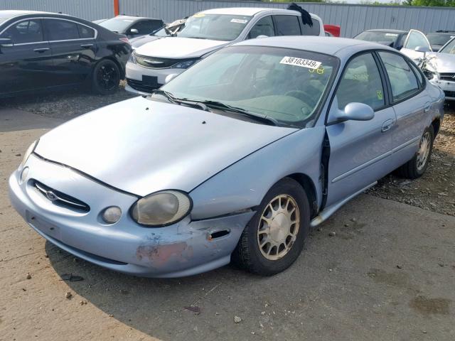 1FAFP53S0WG113503 - 1998 FORD TAURUS SE BLUE photo 2