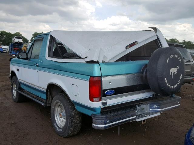 1FMEU15N6RLA70162 - 1994 FORD BRONCO U10 TWO TONE photo 3