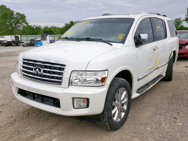 5N3AA08D28N903549 - 2008 INFINITI QX56 WHITE photo 2