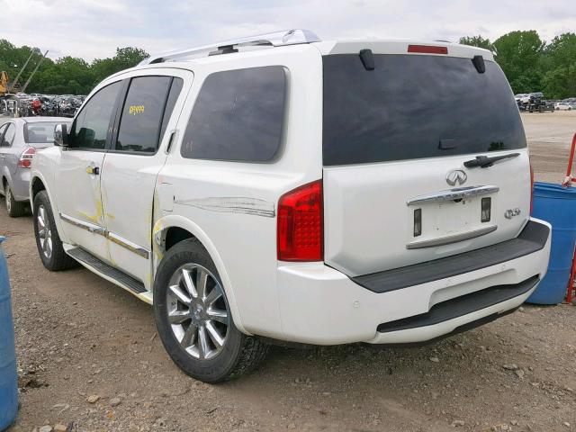 5N3AA08D28N903549 - 2008 INFINITI QX56 WHITE photo 3