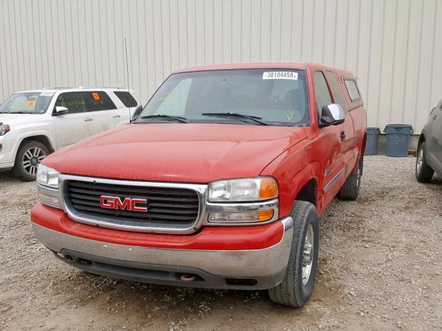 1GTGK29U7YE224097 - 2000 GMC NEW SIERRA RED photo 2