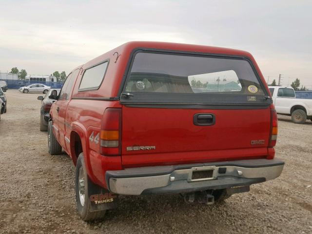 1GTGK29U7YE224097 - 2000 GMC NEW SIERRA RED photo 3