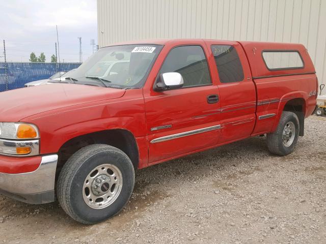 1GTGK29U7YE224097 - 2000 GMC NEW SIERRA RED photo 9