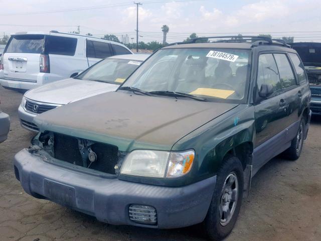 JF1SF63532H712532 - 2002 SUBARU FORESTER L GREEN photo 2