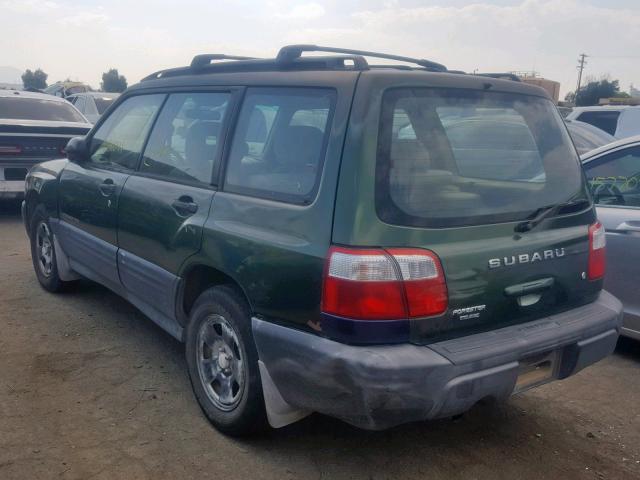 JF1SF63532H712532 - 2002 SUBARU FORESTER L GREEN photo 3