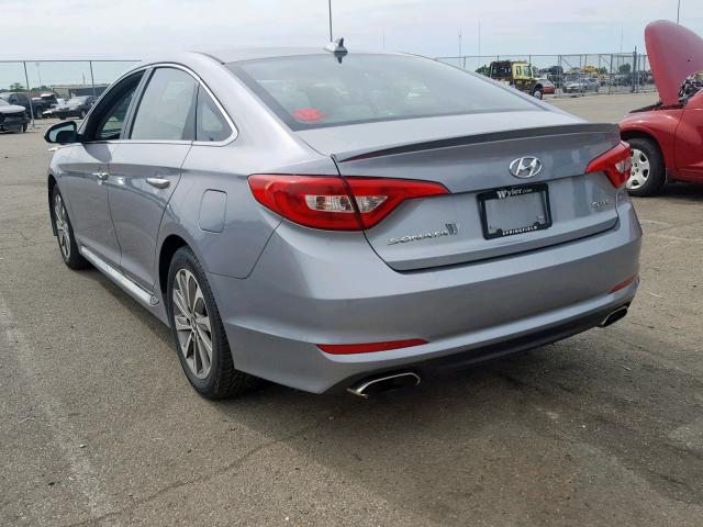 5NPE34AF6FH109615 - 2015 HYUNDAI SONATA SPO GRAY photo 3