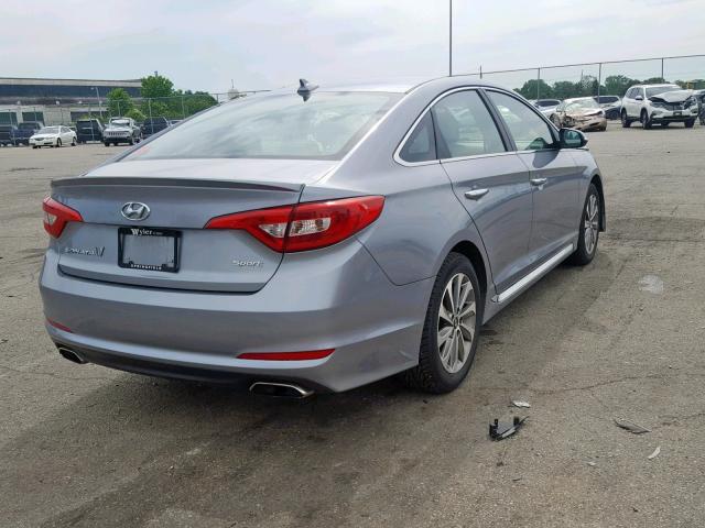 5NPE34AF6FH109615 - 2015 HYUNDAI SONATA SPO GRAY photo 4