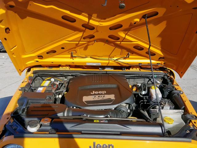 1C4AJWAG9DL539768 - 2013 JEEP WRANGLER S YELLOW photo 7