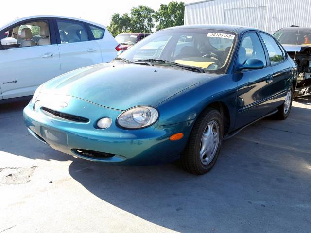 1FALP52U8VG239614 - 1997 FORD TAURUS GL GREEN photo 2