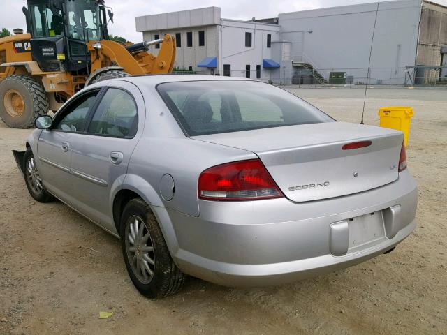 1C3AL56U41N525283 - 2001 CHRYSLER SEBRING LX SILVER photo 3