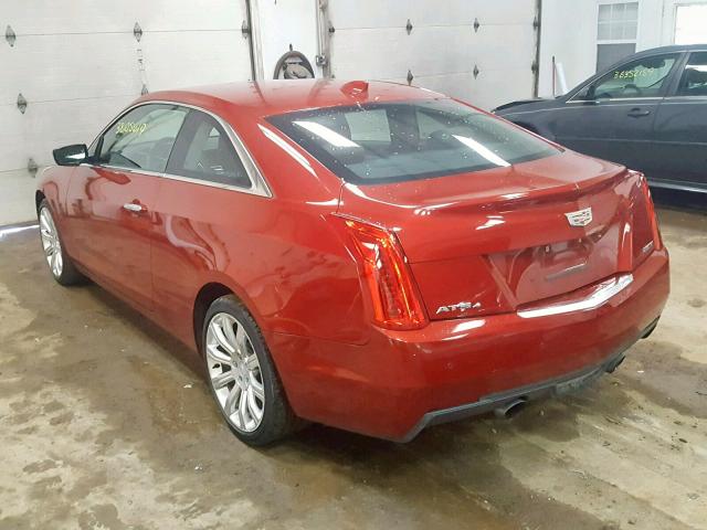 1G6AH1RX1F0139133 - 2015 CADILLAC ATS LUXURY RED photo 3