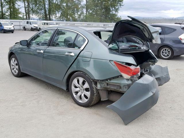 1HGCP36899A051044 - 2009 HONDA ACCORD EXL GREEN photo 3