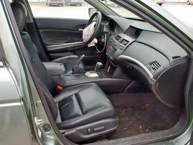 1HGCP36899A051044 - 2009 HONDA ACCORD EXL GREEN photo 5