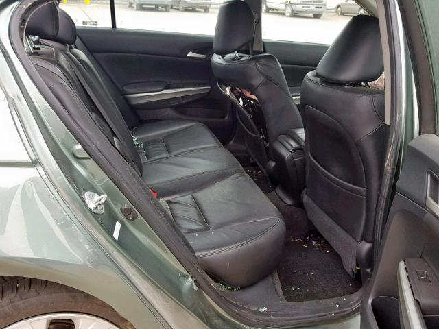 1HGCP36899A051044 - 2009 HONDA ACCORD EXL GREEN photo 6