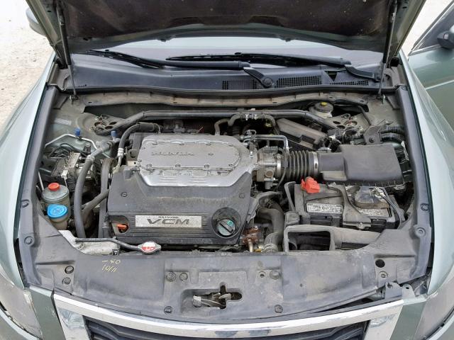 1HGCP36899A051044 - 2009 HONDA ACCORD EXL GREEN photo 7