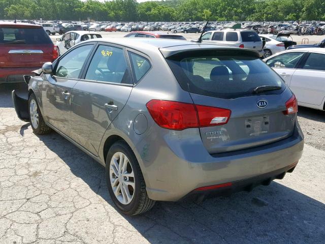 KNAFU5A24B5402120 - 2011 KIA FORTE EX GRAY photo 3