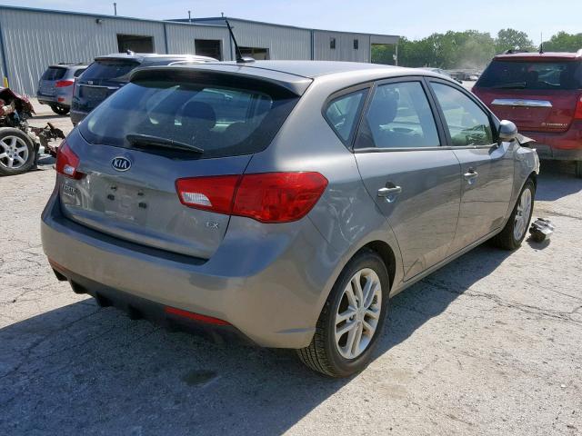 KNAFU5A24B5402120 - 2011 KIA FORTE EX GRAY photo 4