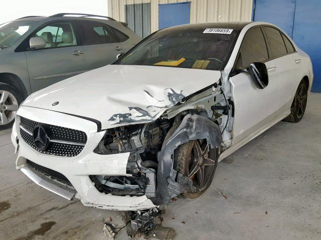 55SWF6EB5GU117086 - 2016 MERCEDES-BENZ C 450 4MAT WHITE photo 2