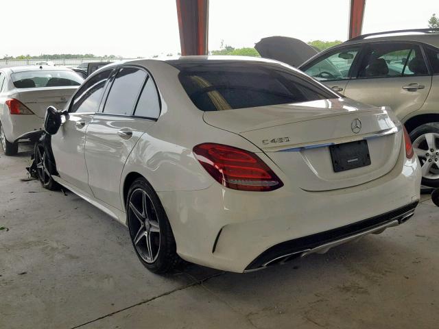 55SWF6EB5GU117086 - 2016 MERCEDES-BENZ C 450 4MAT WHITE photo 3