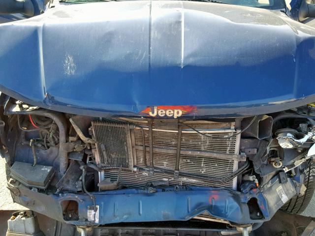 1J4GW58N91C593104 - 2001 JEEP GRAND CHER BLUE photo 7