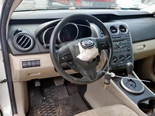 JM3ER2W50A0345208 - 2010 MAZDA CX-7 WHITE photo 9