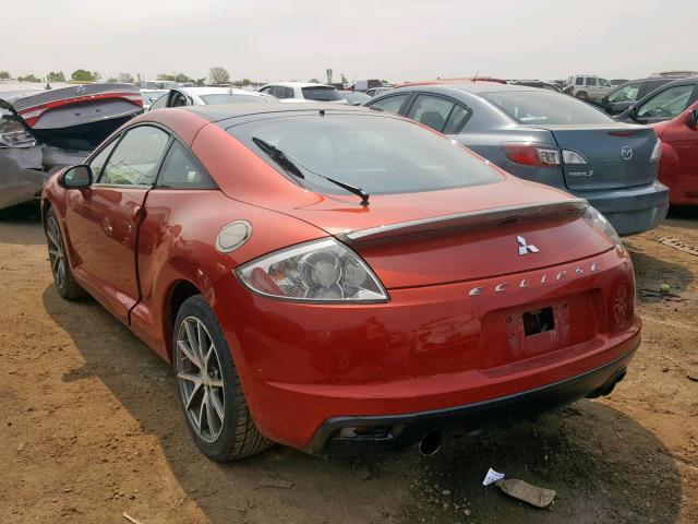 4A31K5DFXBE008359 - 2011 MITSUBISHI ECLIPSE GS ORANGE photo 3