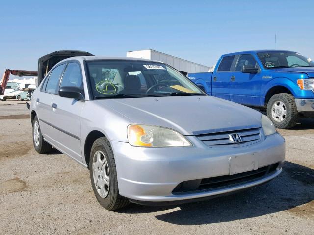 1HGES16261L039224 - 2001 HONDA CIVIC DX SILVER photo 1