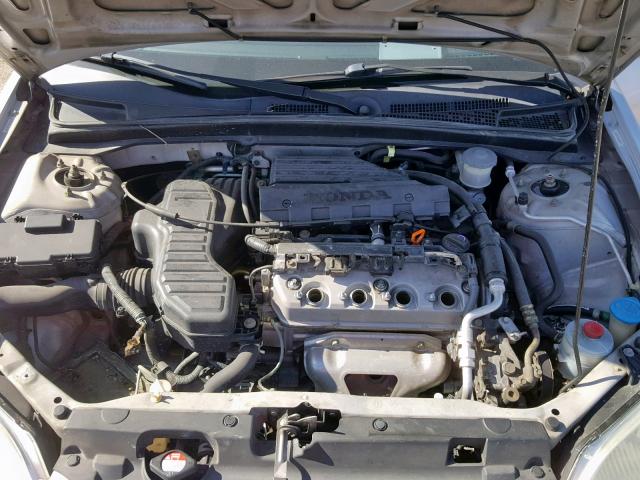 1HGES16261L039224 - 2001 HONDA CIVIC DX SILVER photo 7