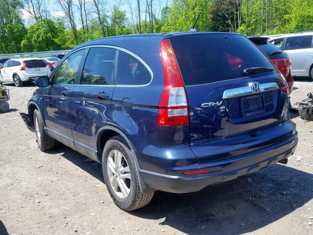 5J6RE3H72BL006616 - 2011 HONDA CR-V EXL BLUE photo 3