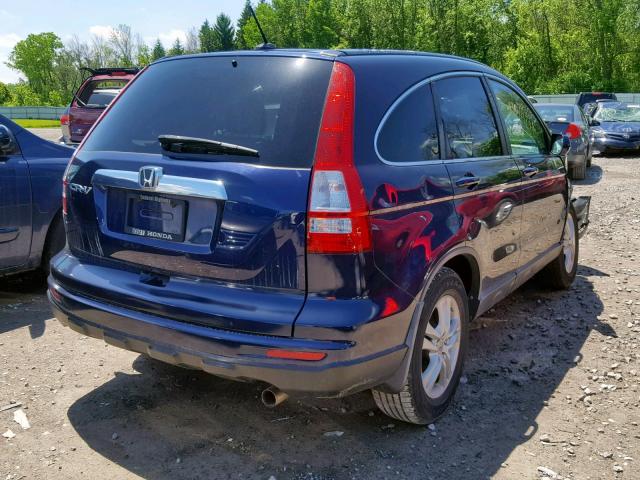 5J6RE3H72BL006616 - 2011 HONDA CR-V EXL BLUE photo 4