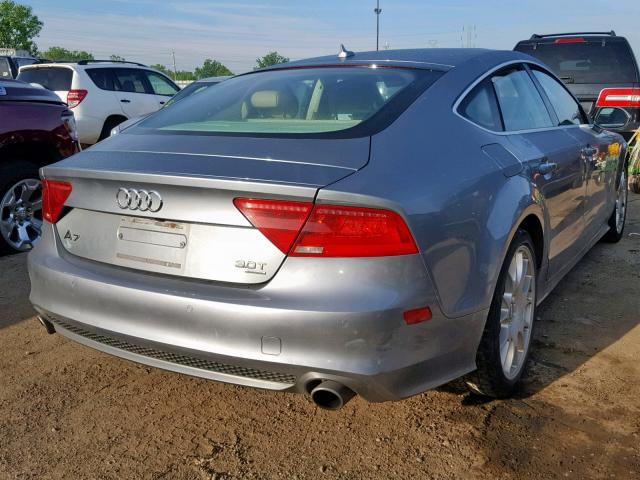 WAUSGBFC0CN008928 - 2012 AUDI A7 PRESTIG GRAY photo 4