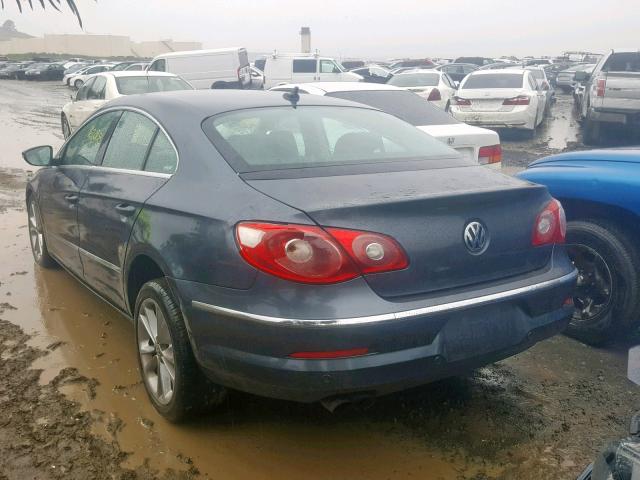 WVWHL73C99E534526 - 2009 VOLKSWAGEN CC LUXURY BLUE photo 3