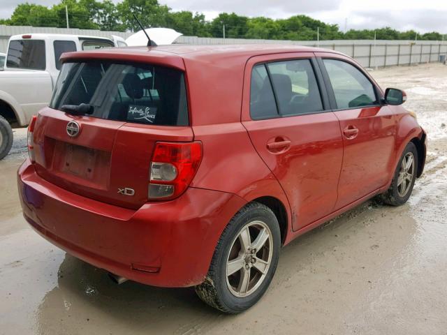 JTKKU104X9J044965 - 2009 TOYOTA SCION XD RED photo 4