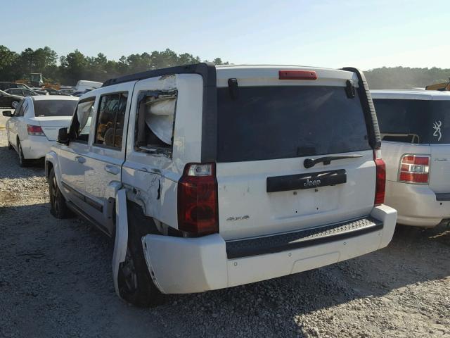 1J8HG48K17C601267 - 2007 JEEP COMMANDER WHITE photo 3
