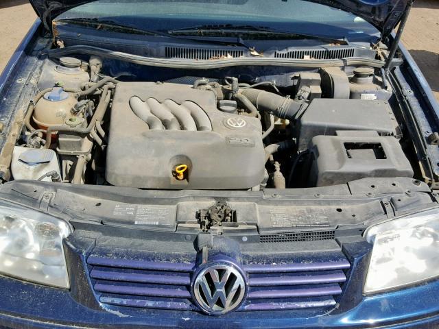 3VWSB69M61M138472 - 2001 VOLKSWAGEN JETTA GLS BLUE photo 7