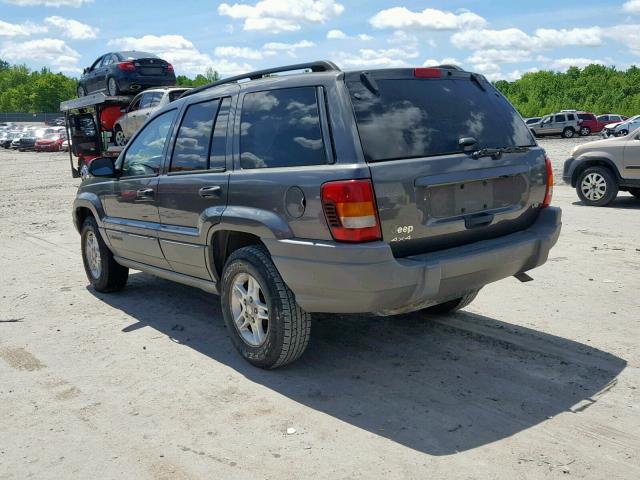 1J4GW48N32C207532 - 2002 JEEP GRAND CHER GRAY photo 3