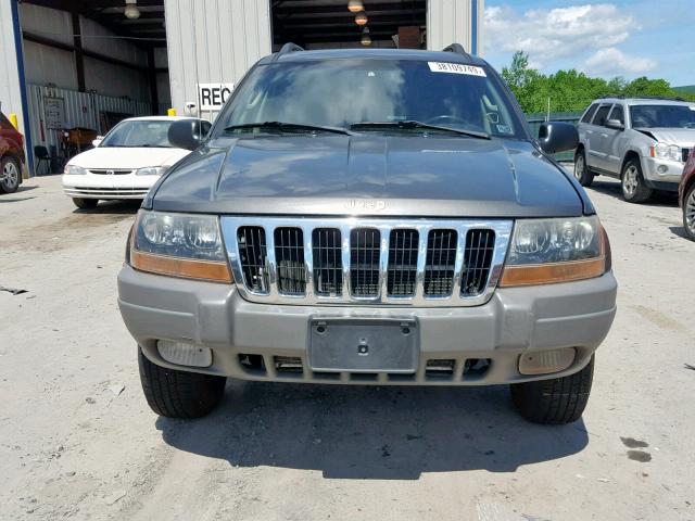 1J4GW48N32C207532 - 2002 JEEP GRAND CHER GRAY photo 9