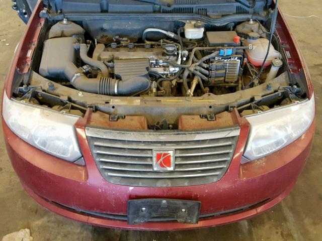 1G8AJ55F47Z193121 - 2007 SATURN ION LEVEL RED photo 7