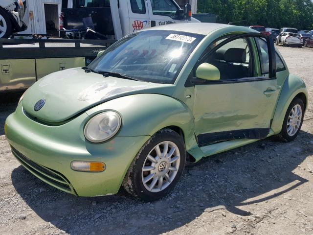 3VWBA21C0YM488379 - 2000 VOLKSWAGEN NEW BEETLE მწვანე ფოტო 2