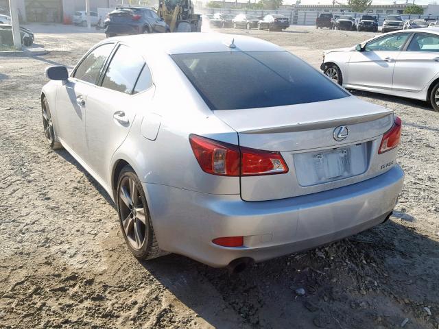 JTHBF5C27B5142626 - 2011 LEXUS IS 250 SILVER photo 3