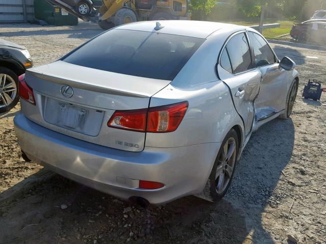 JTHBF5C27B5142626 - 2011 LEXUS IS 250 SILVER photo 4