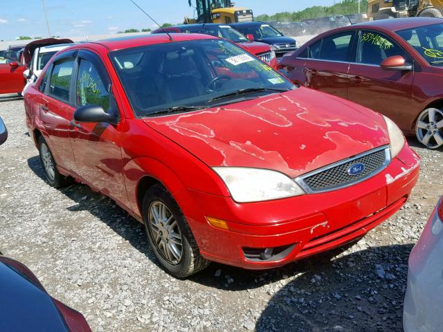 1FAFP34N57W137056 - 2007 FORD FOCUS ZX4 RED photo 1