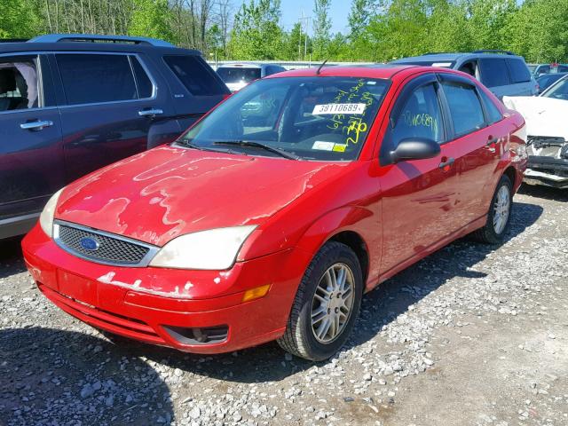 1FAFP34N57W137056 - 2007 FORD FOCUS ZX4 RED photo 2