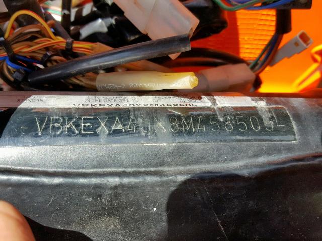 VBKEXA40X8M458505 - 2008 KTM 450 EXC RA ORANGE photo 10