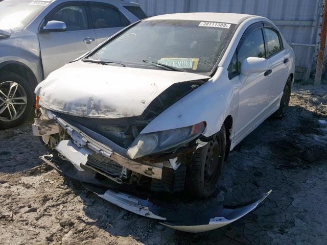 2HGFA16298H023369 - 2008 HONDA CIVIC DX WHITE photo 2